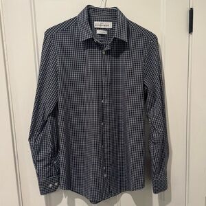 Mizzen + Main Trim Fit Check Dress Shirt M Leeward